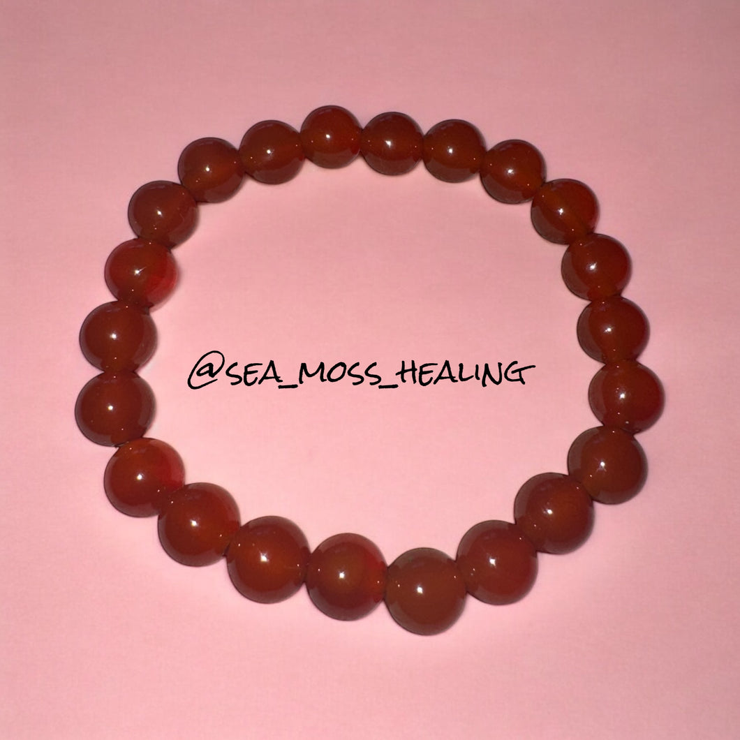 Carnelian Bracelet 7.5” (8mm)