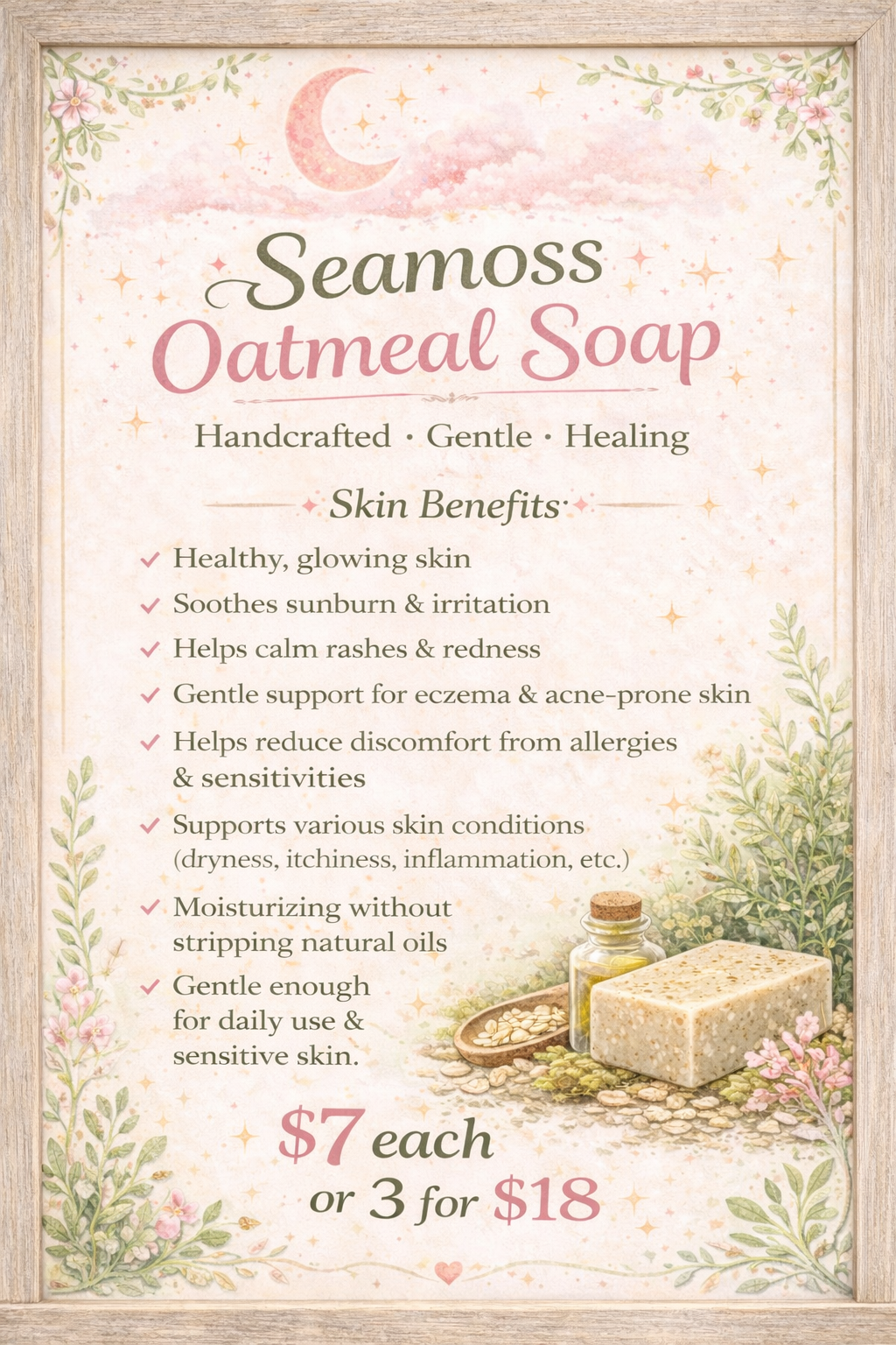 Sea Moss Oatmeal Soap