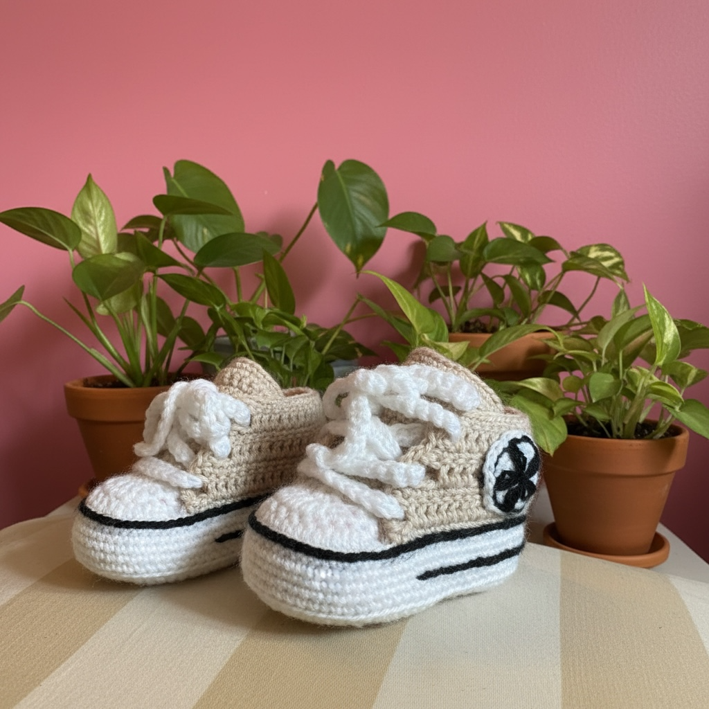 Handmade Crochet Baby Sneakers