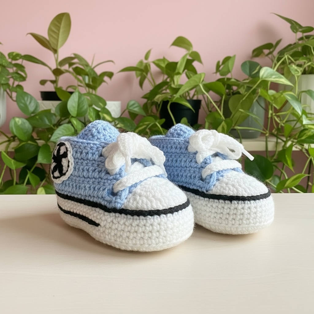 Handmade Crochet Baby Sneakers