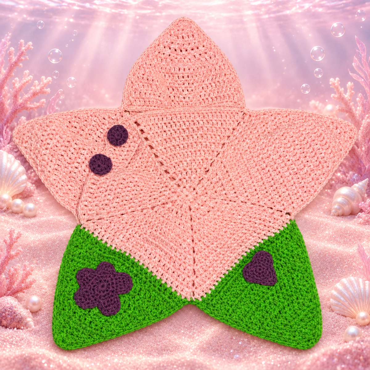 Star Crochet Baby Onesie