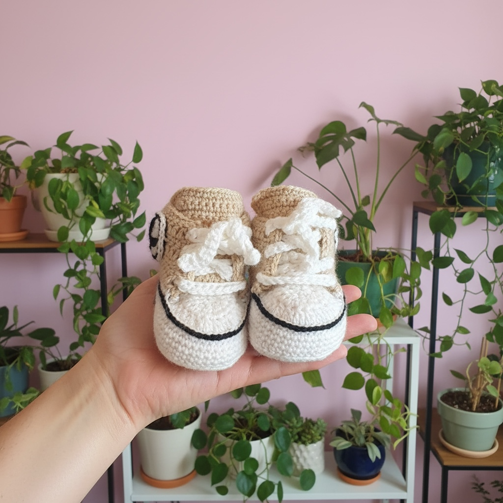 Handmade Crochet Baby Sneakers