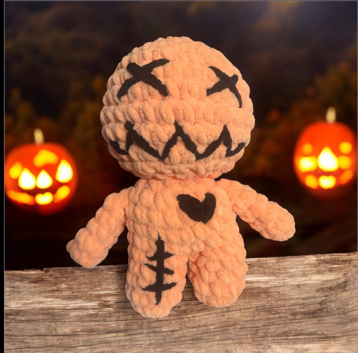 Crochet Healing Buddy Plushie – 9” Spooky Edition