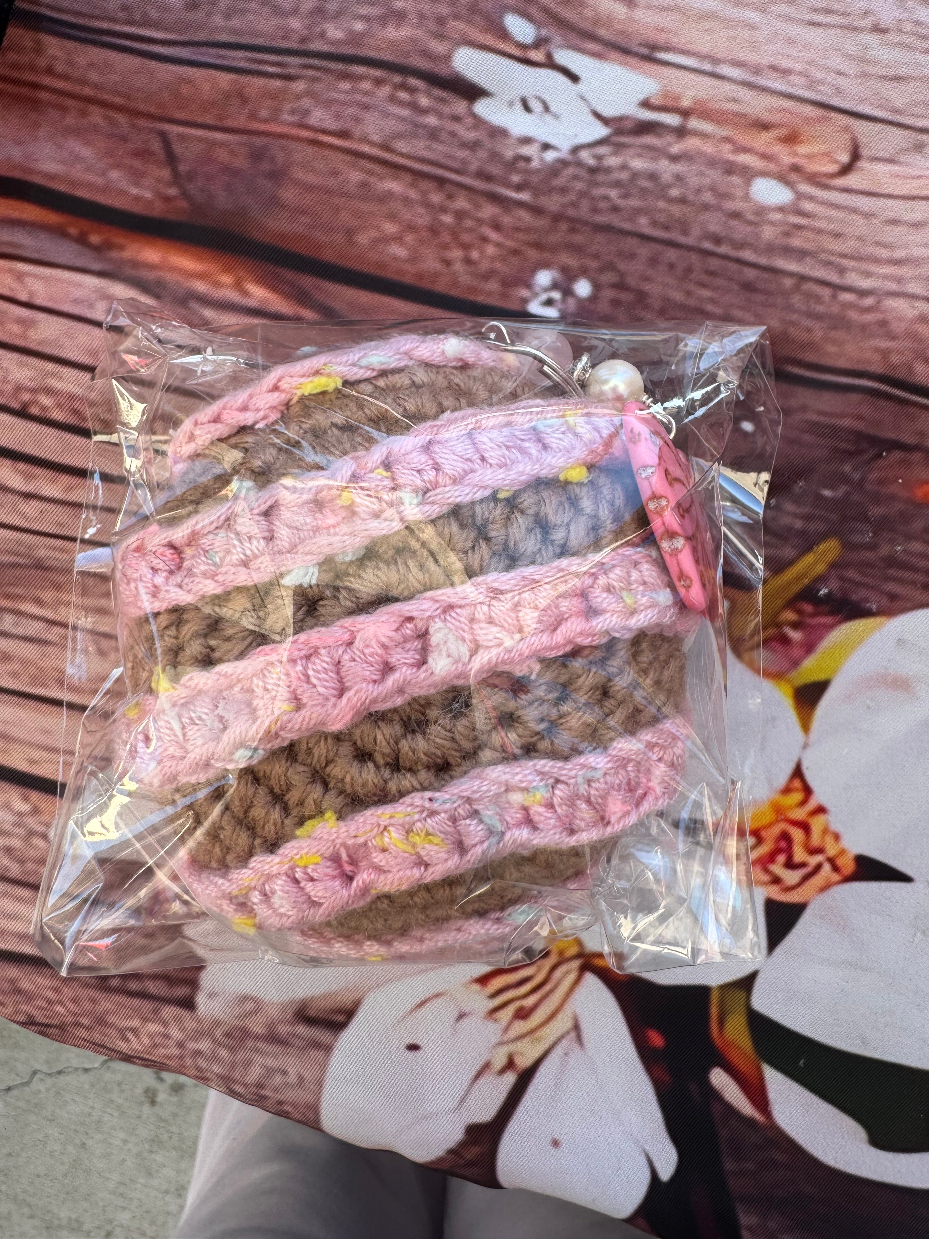 Crochet Pan Dulce Concha Keychain