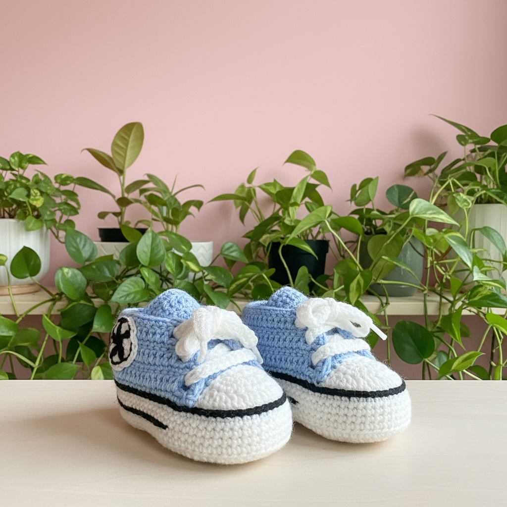 Handmade Crochet Baby Sneakers