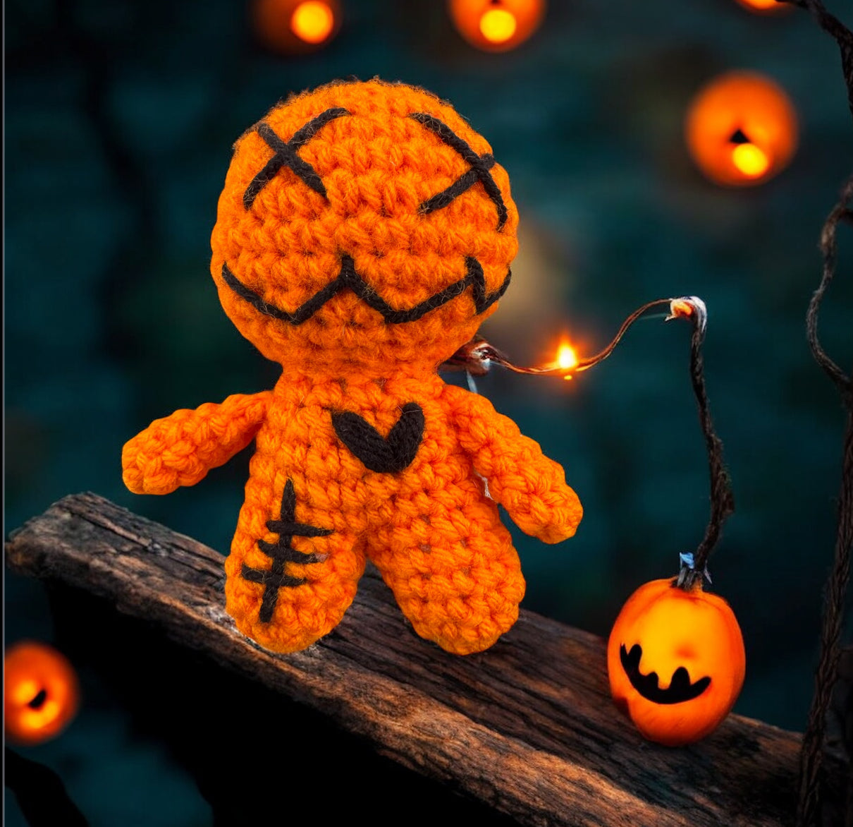 Crochet Healing Buddy Keychain – 4.5” Spooky Edition