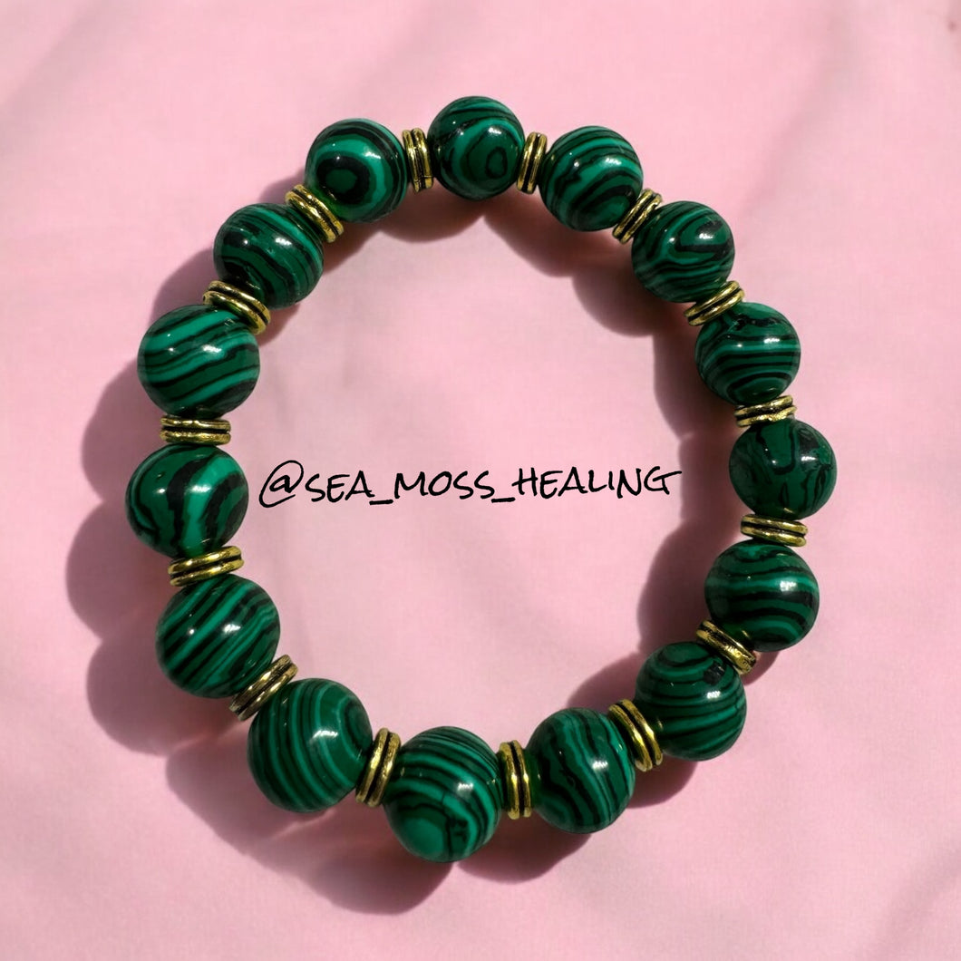 Malachite Bracelets 7” (10mm)