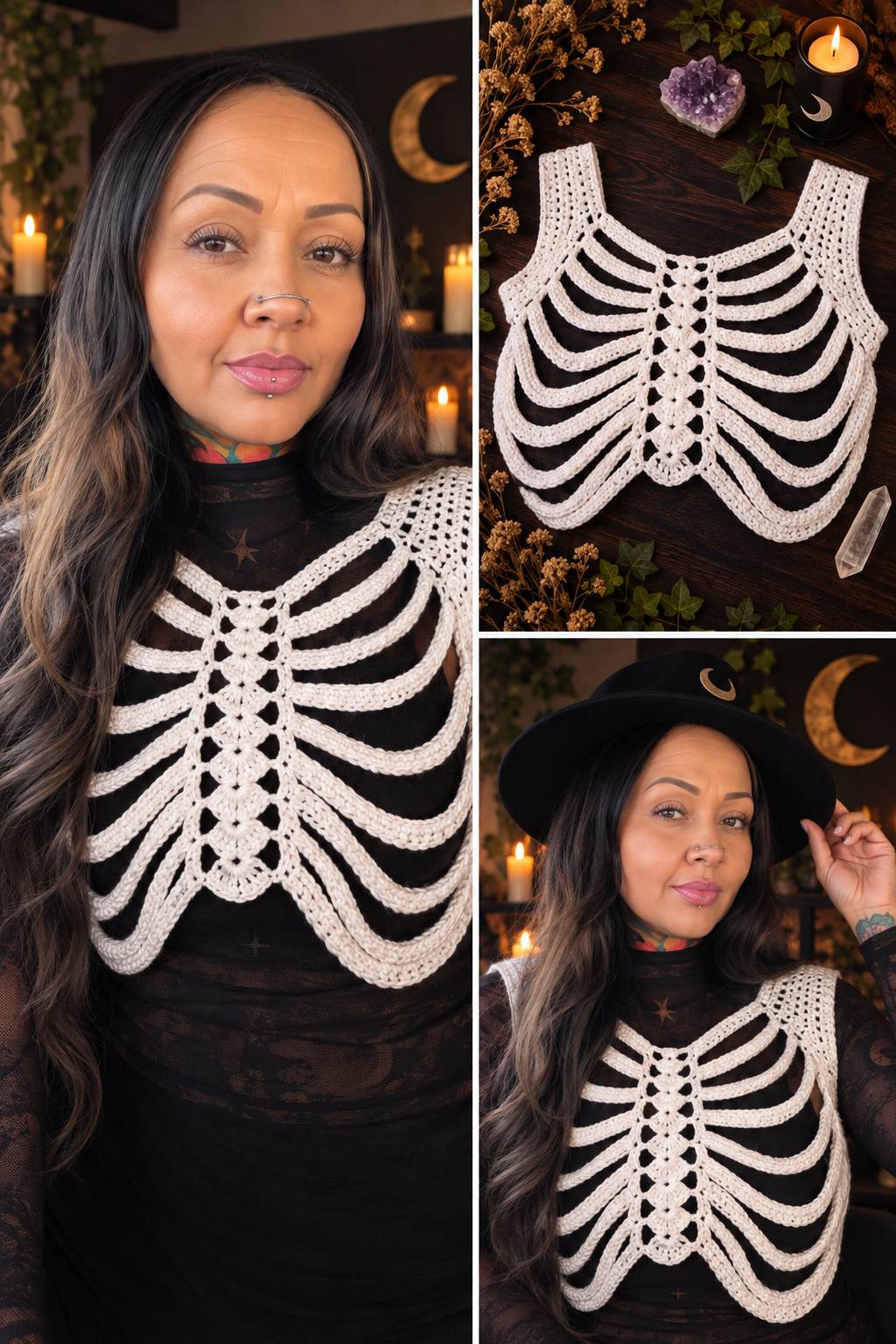 Crochet Skull Vest
