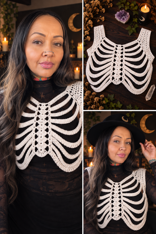 Crochet Skull Vest