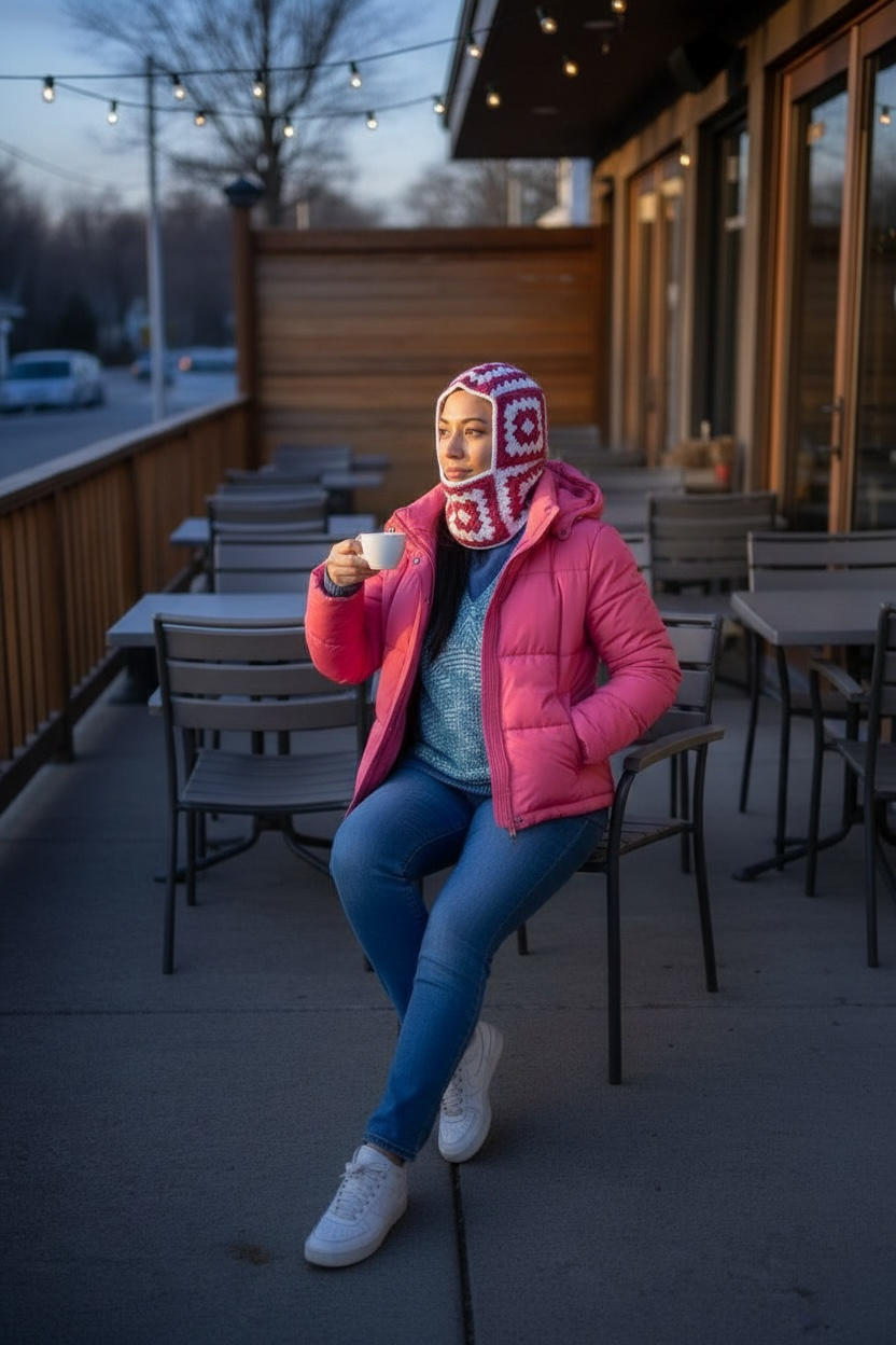 Balaclava Crochet Granny Squares Adult