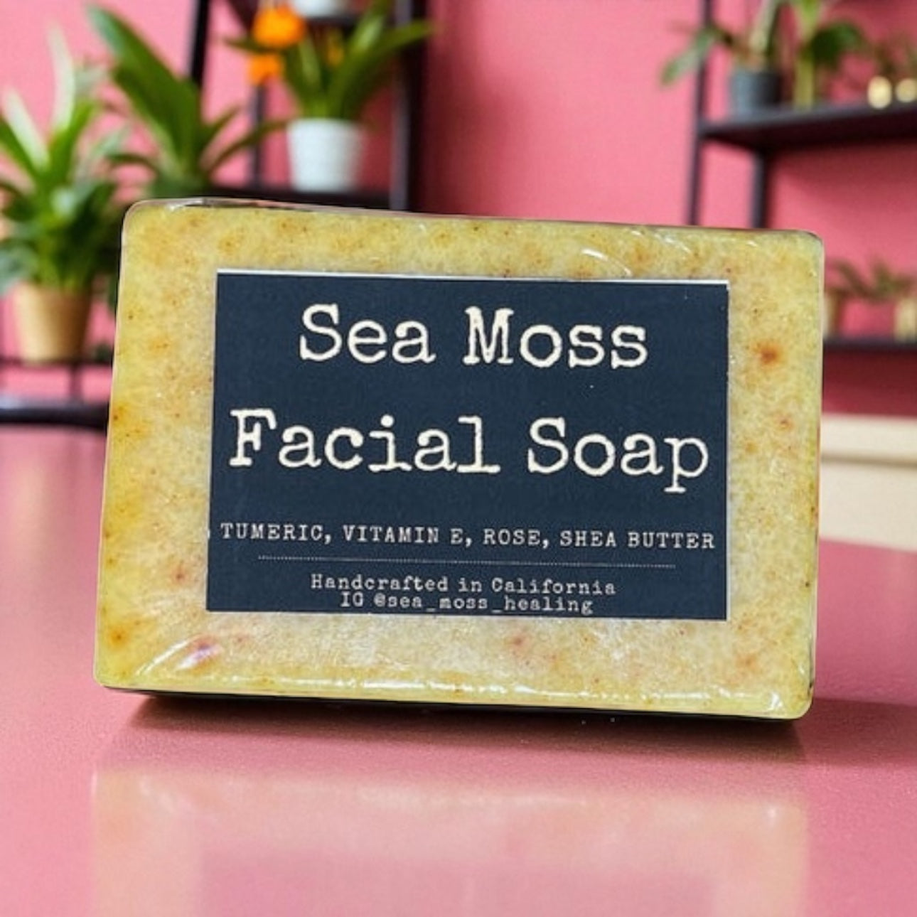 Large Sea Moss-Turmeric Facial Soap
